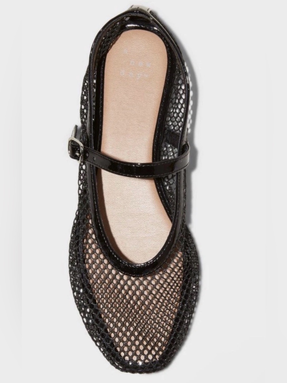 Size 10 Issa Mesh Mary Jane Ballet Flats  Memory Foam Insole  a new day Fishnet - Picture 3 of 7